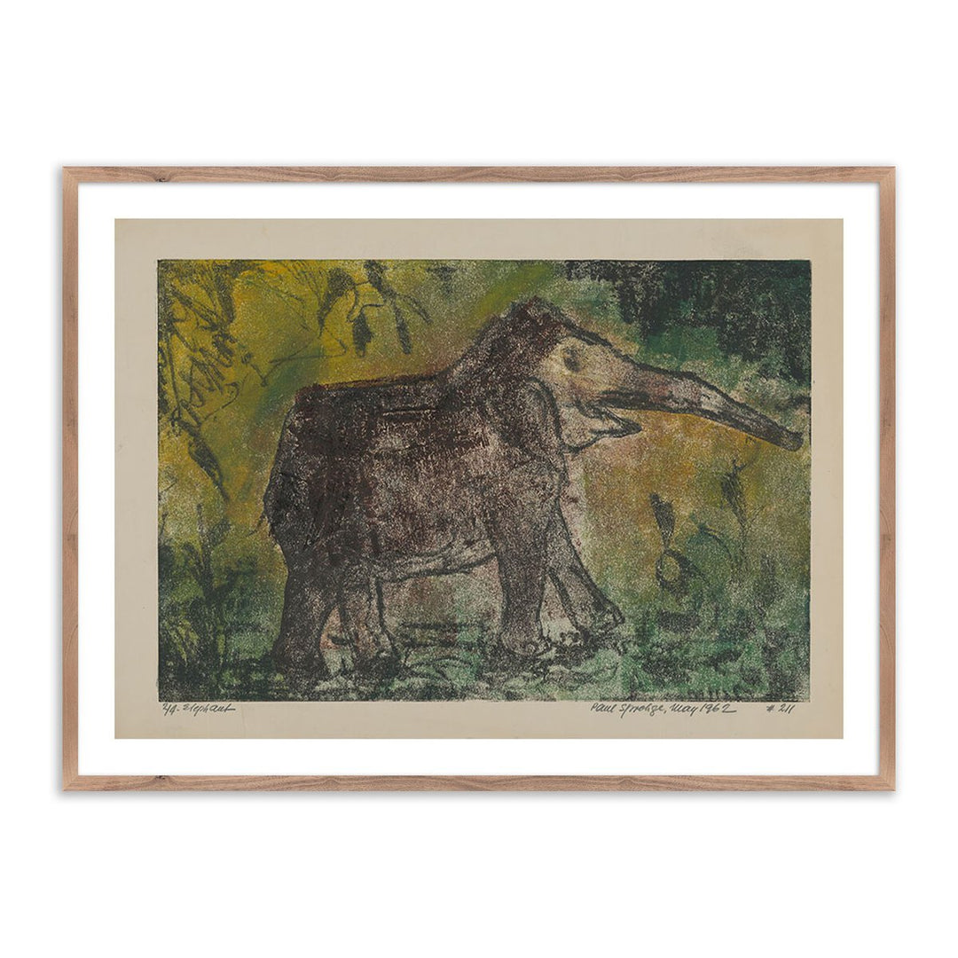 Elephant By Pepi Sprohge - 48"X36" - Rustic Walnut