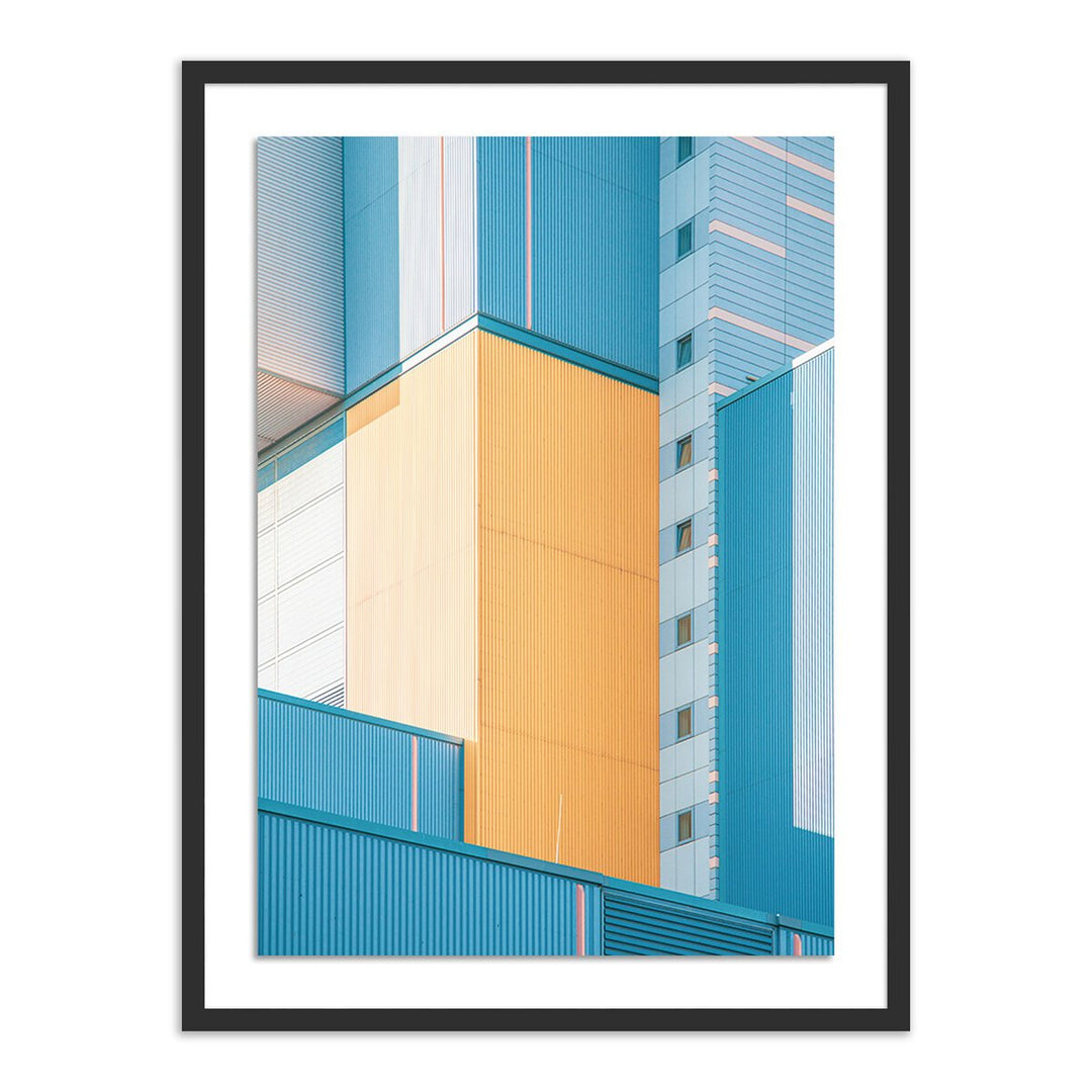 Tetris By Markus Bex - 24"X32" - Black Maple - Framed Paper