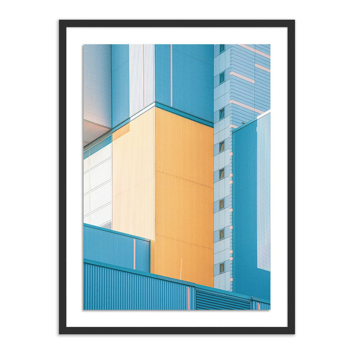 Tetris By Markus Bex - 24"X32" - Black Maple - Framed Paper