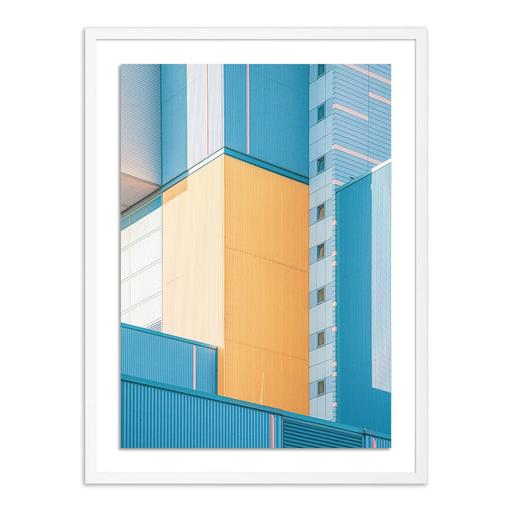 Tetris By Markus Bex - 24"X32" - White Maple - Framed Paper