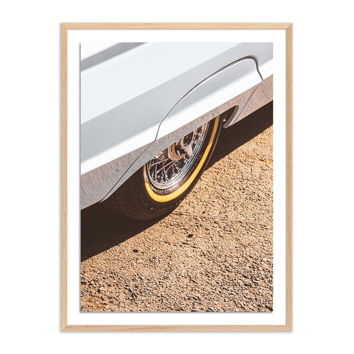 Wheel Cover By Markus Bex - 24"X32" - White Oak - Framed Paper