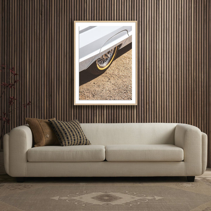 Wheel Cover By Markus Bex - 30"X40" - White Oak - Framed Paper