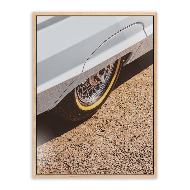 Wheel Cover By Markus Bex - 48"X72" - White Oak Floater - Framed Metal