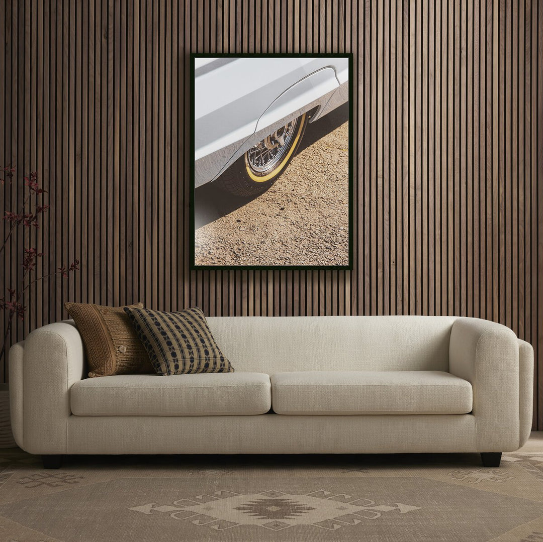 Wheel Cover By Markus Bex - 30"X40" - Black Maple Floater - Framed Metal