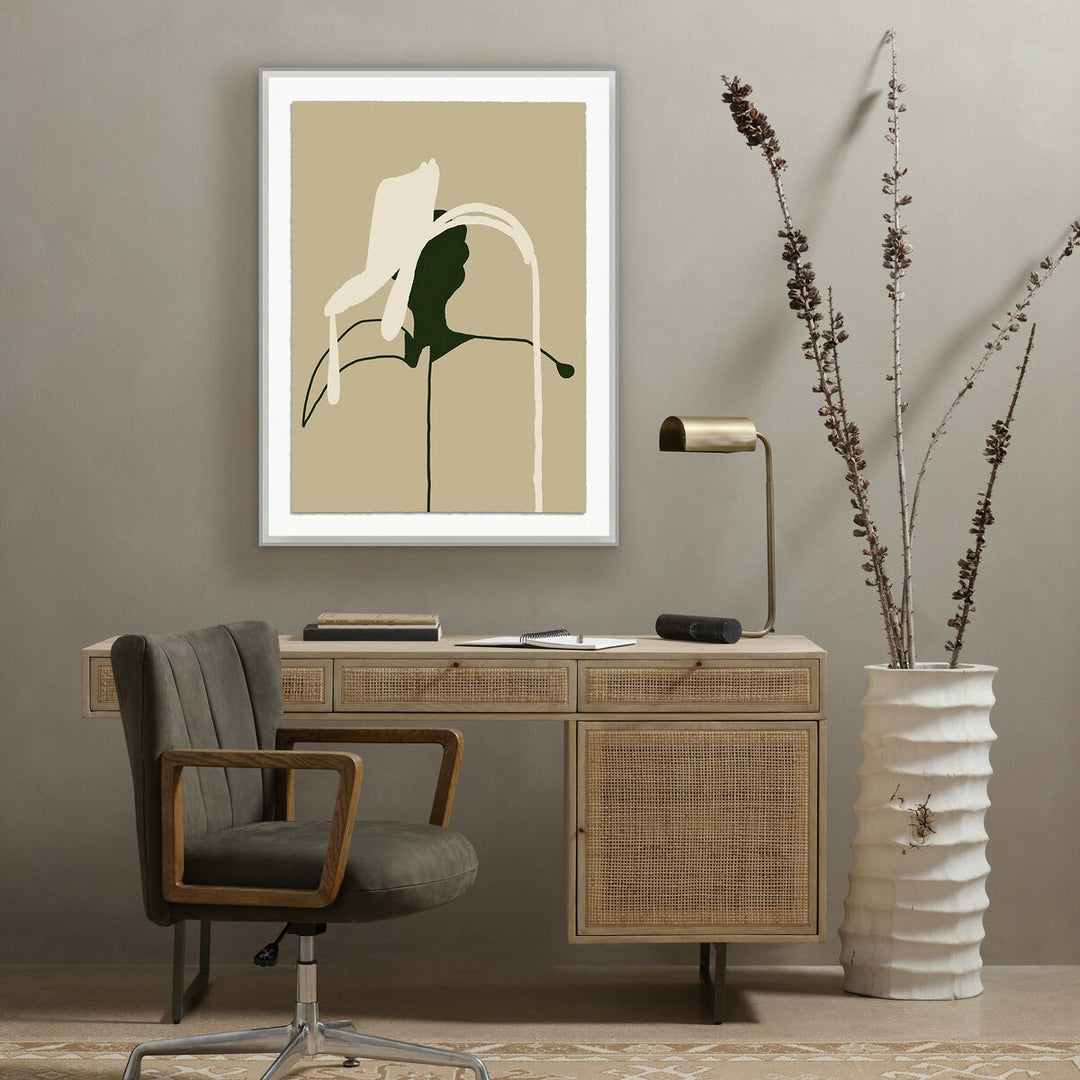 Stems 4 By Fox Studios - 30"X40" - Grey Acrylic Shadow Box