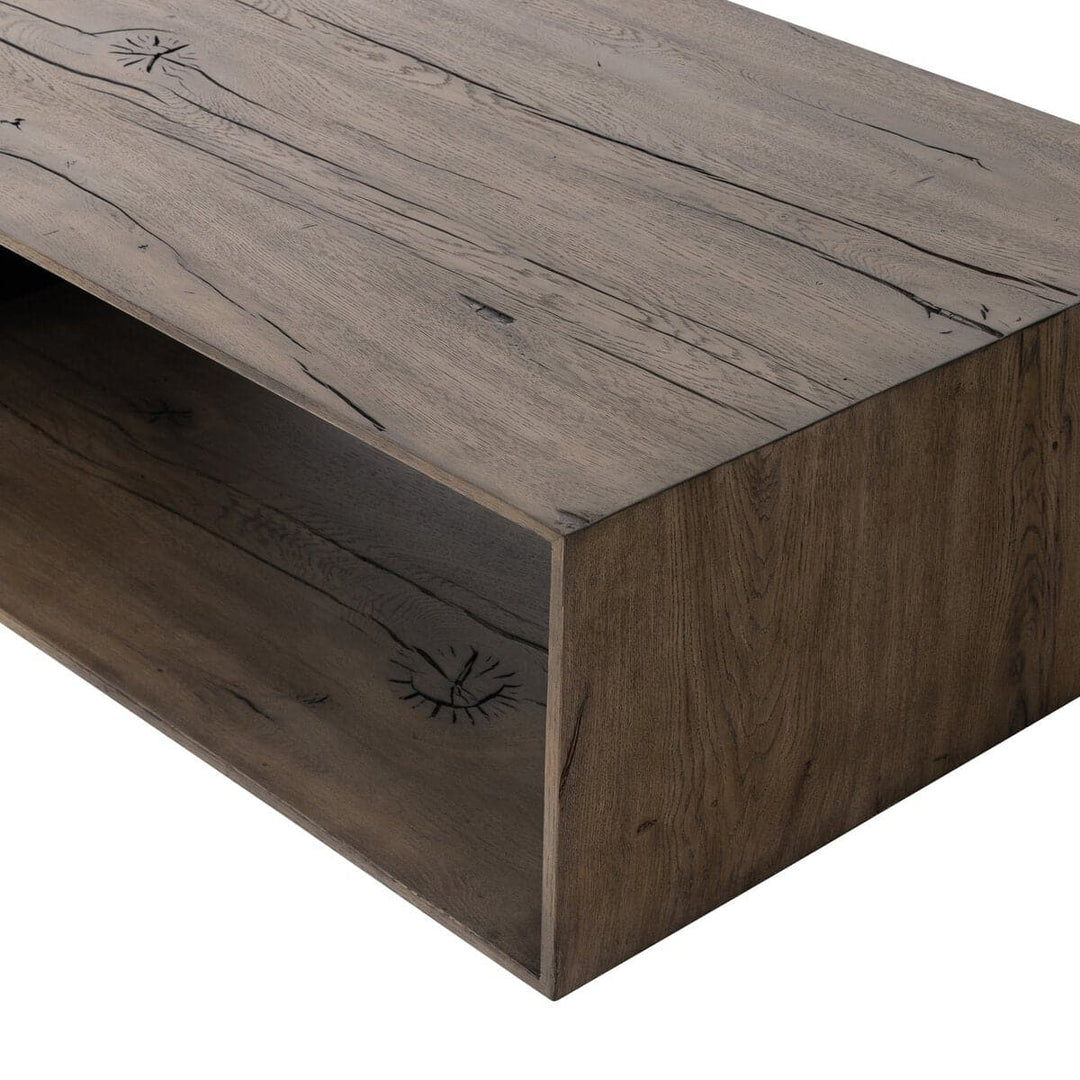 Odell Large Rectangle Coffee Table - Grey Reclaimed French Oak