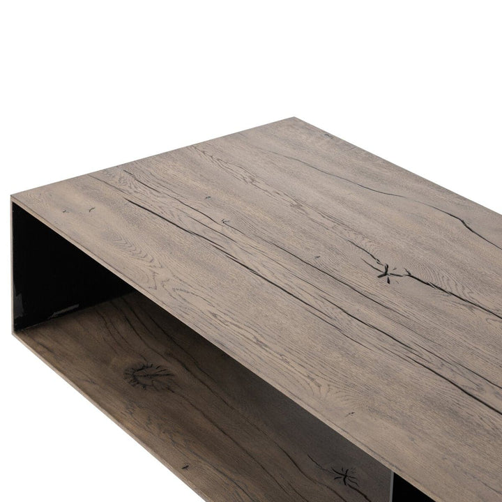 Odell Large Rectangle Coffee Table - Grey Reclaimed French Oak