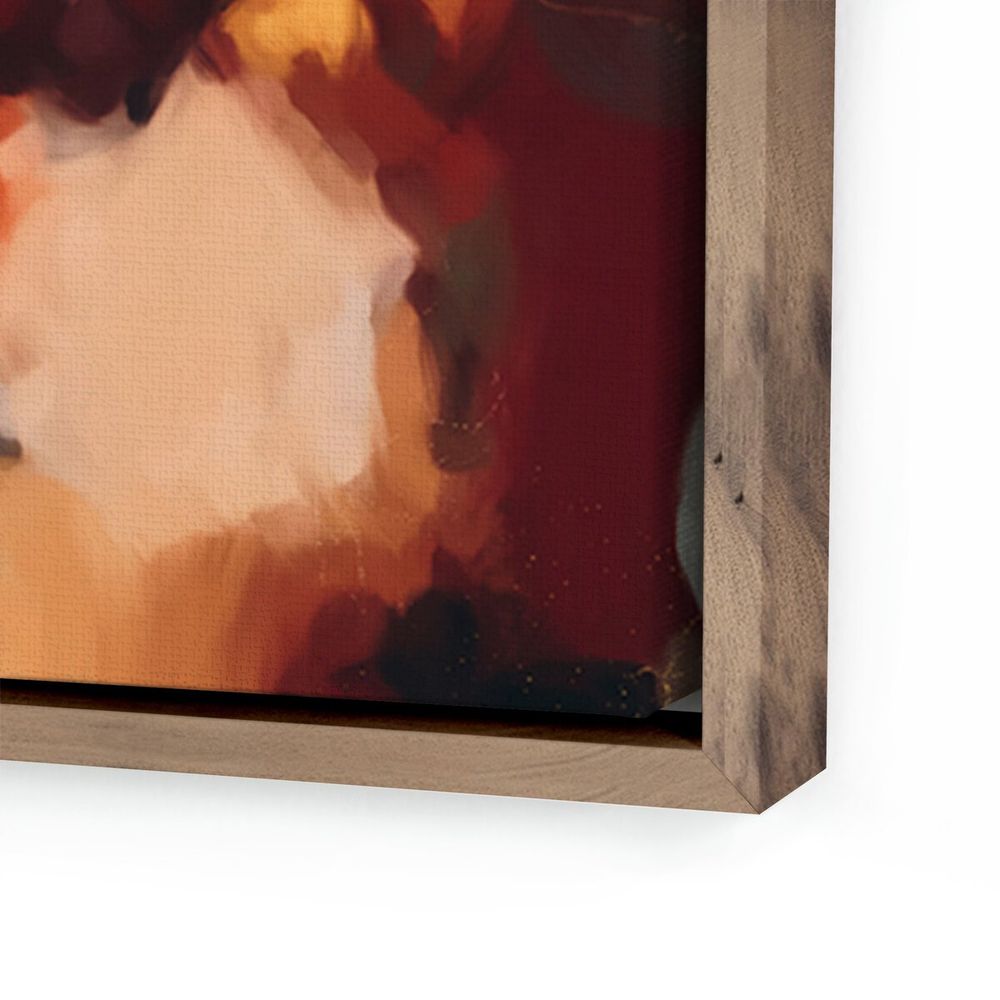 Wall Art Ember By Patricia Vargas - 30"X40" - Rustic Walnut Floater