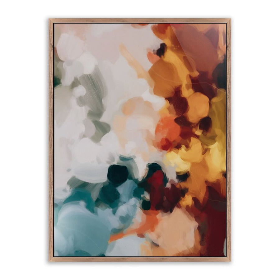 Wall Art Ember By Patricia Vargas - 30"X40" - Rustic Walnut Floater