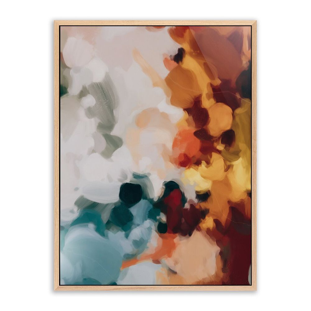 Wall Art Ember By Patricia Vargas - 24"X32" - White Oak Floater