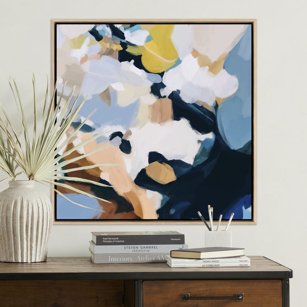 Wall Art Delta By Patricia Vargas - 40"X40" - White Oak Floater