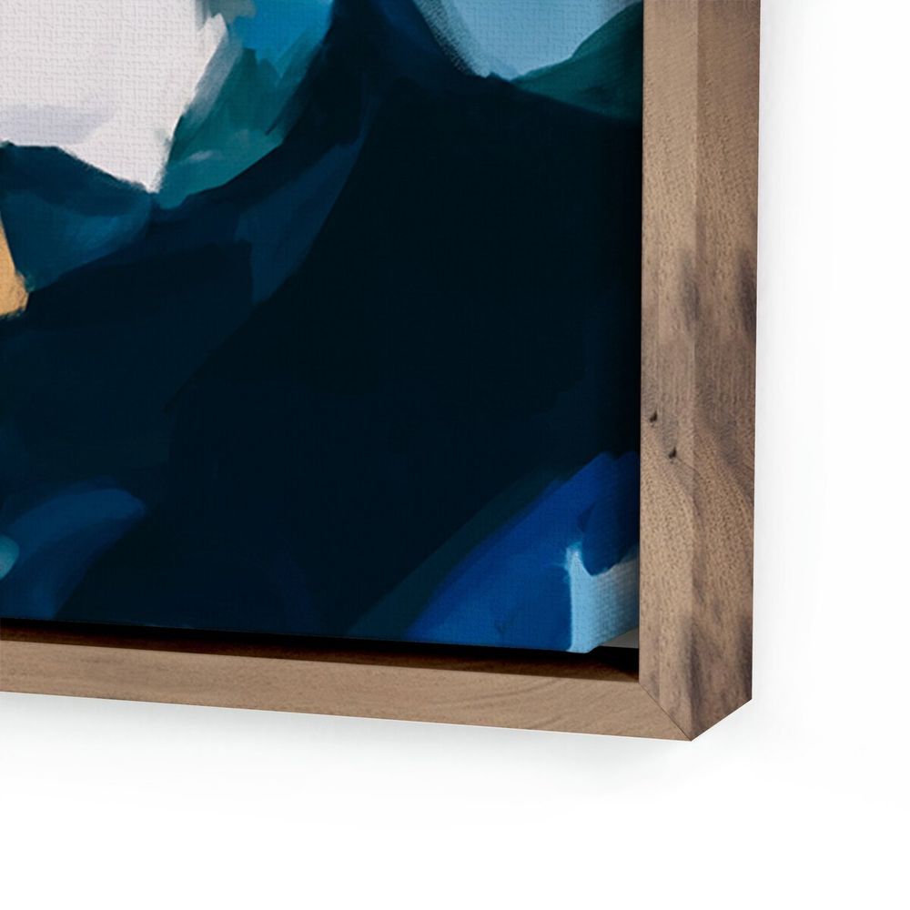 Wall Art Delta By Patricia Vargas - 32"X32" - Rustic Walnut Floater