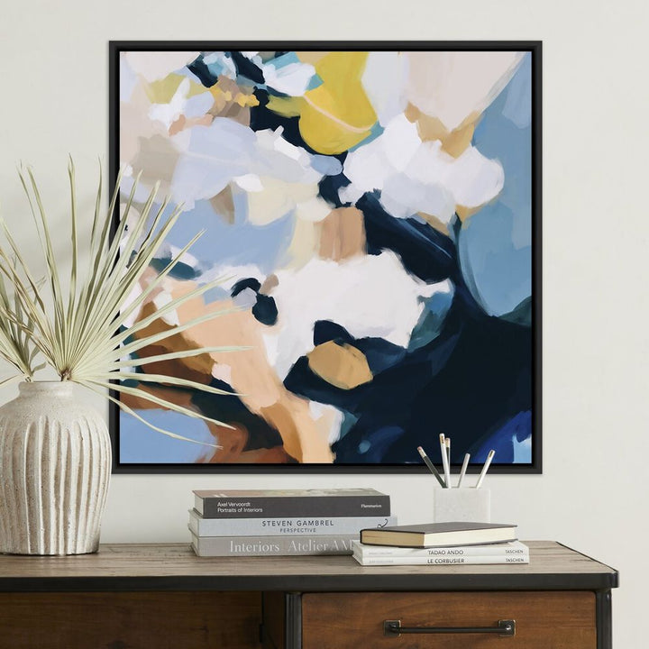Wall Art Delta By Patricia Vargas - 40"X40" - Black Maple Floater