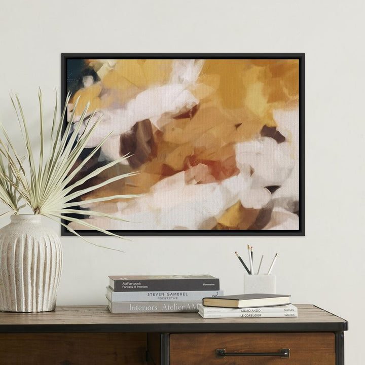 Wall Art Clay By Patricia Vargas - 40"X30" - Black Maple Floater