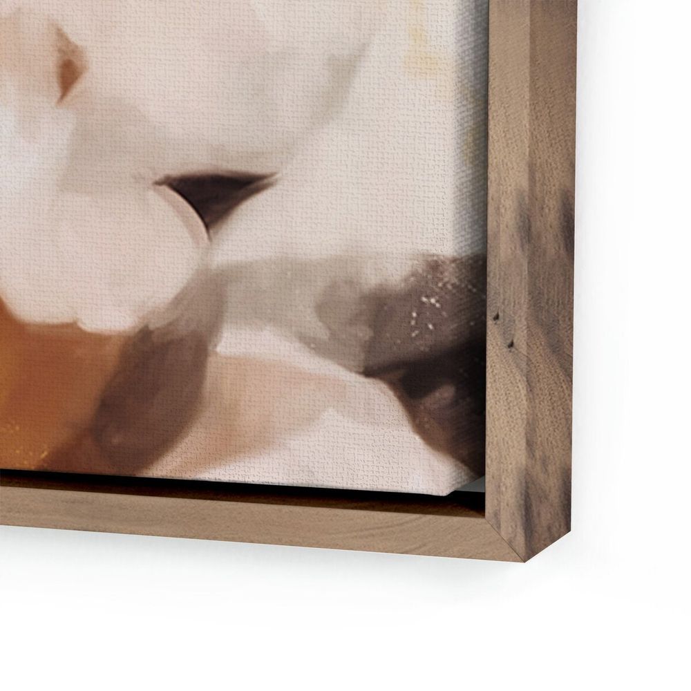 Wall Art Clay By Patricia Vargas - 32"X24" - Rustic Walnut Floater
