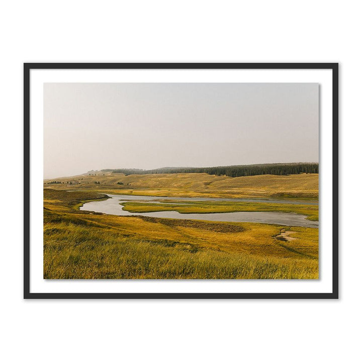 Wall Art Where The Buffalo Roam By Wesley And Emma Teague - 32"X24" - Black Maple