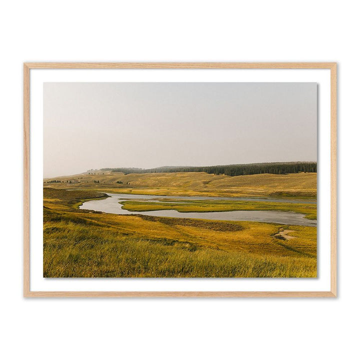 Wall Art Where The Buffalo Roam By Wesley And Emma Teague - 32"X24" - White Oak