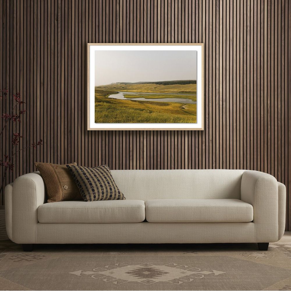 Wall Art Where The Buffalo Roam By Wesley And Emma Teague - 40"X30" - White Oak