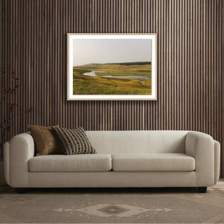 Wall Art Where The Buffalo Roam By Wesley And Emma Teague - 40"X30" - White Oak