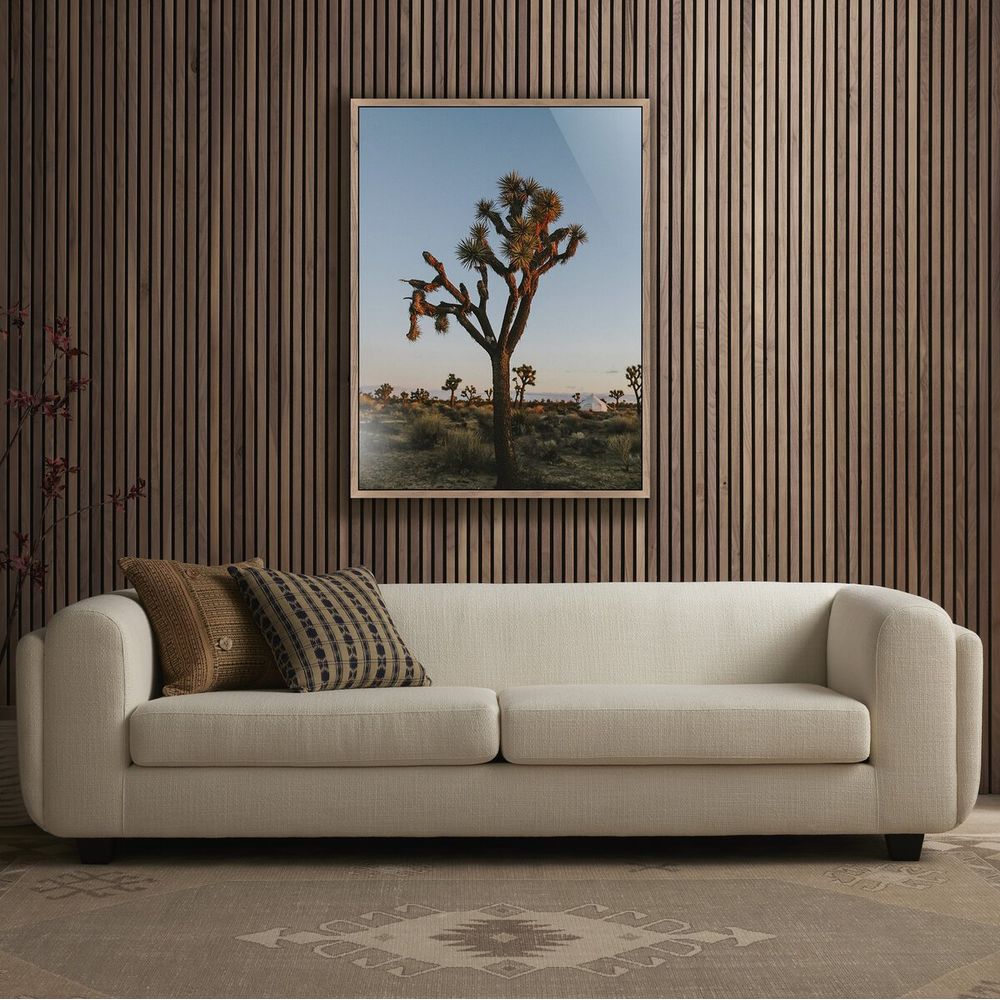 Wall Art Camp Sunrise/Joshua Tree By Wesley And Emma Teague - 30"X40" - Rustic Walnut - Framed Metal