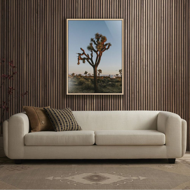 Wall Art Camp Sunrise/Joshua Tree By Wesley And Emma Teague - 30"X40" - White Oak - Framed Metal