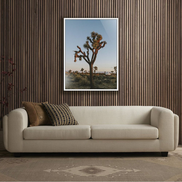 Wall Art Camp Sunrise/Joshua Tree By Wesley And Emma Teague - 30"X40" - White Maple - Framed Metal