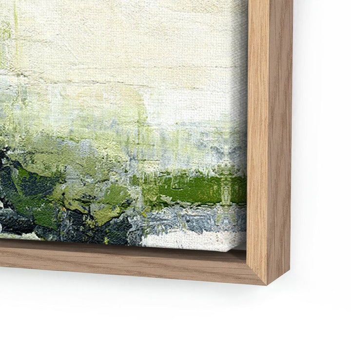 Wall Art Envision Green By Melanie Biehle - 40"X40" - White Oak Floater
