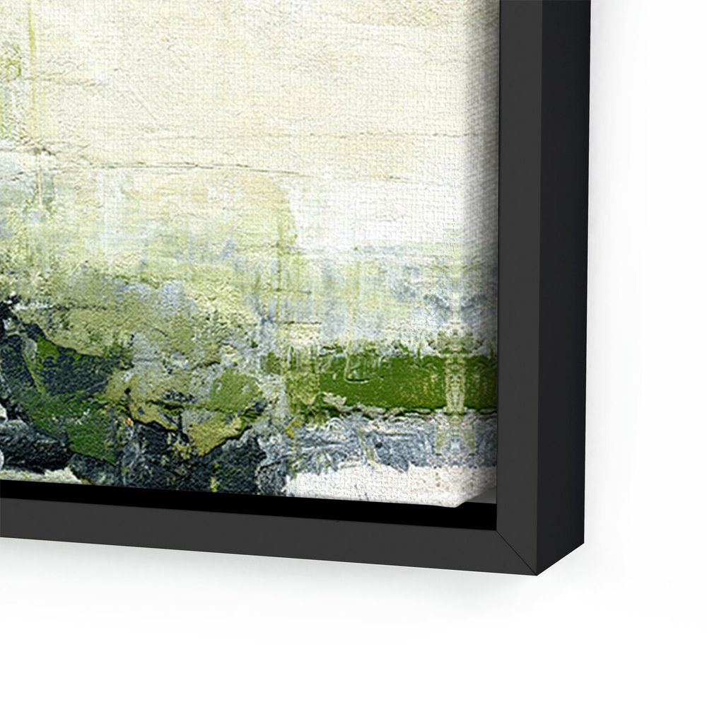 Wall Art Envision Green By Melanie Biehle - 32"X32" - Black Maple Floater