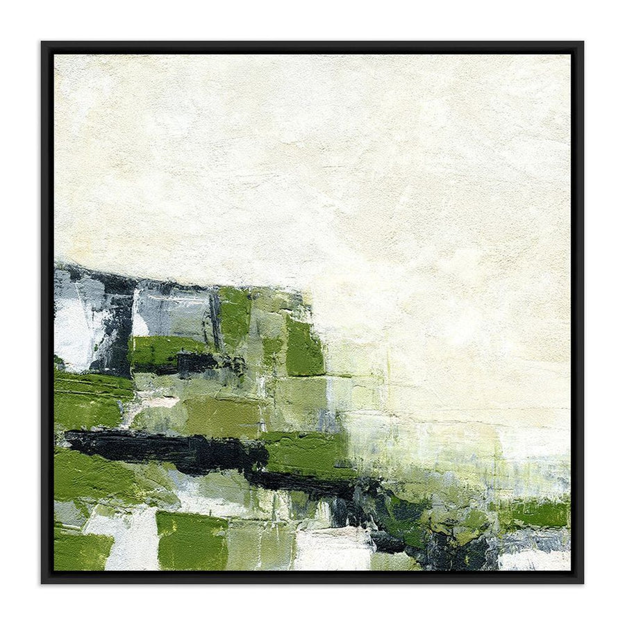 Wall Art Envision Green By Melanie Biehle - 32"X32" - Black Maple Floater