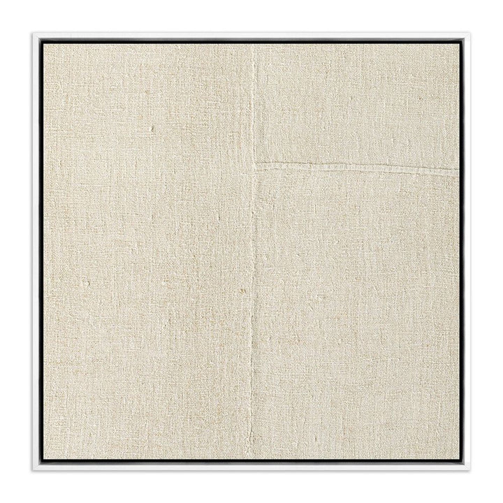 Wall Art Beige No. 1 By Karen Covey - 40"X40" - White Maple Floater