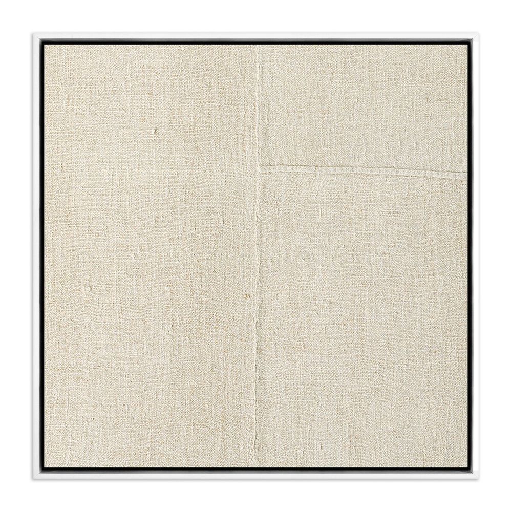 Wall Art Beige No. 1 By Karen Covey - 48"X48" - White Maple Floater