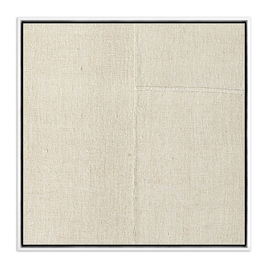 Wall Art Beige No. 1 By Karen Covey - 48"X48" - White Maple Floater