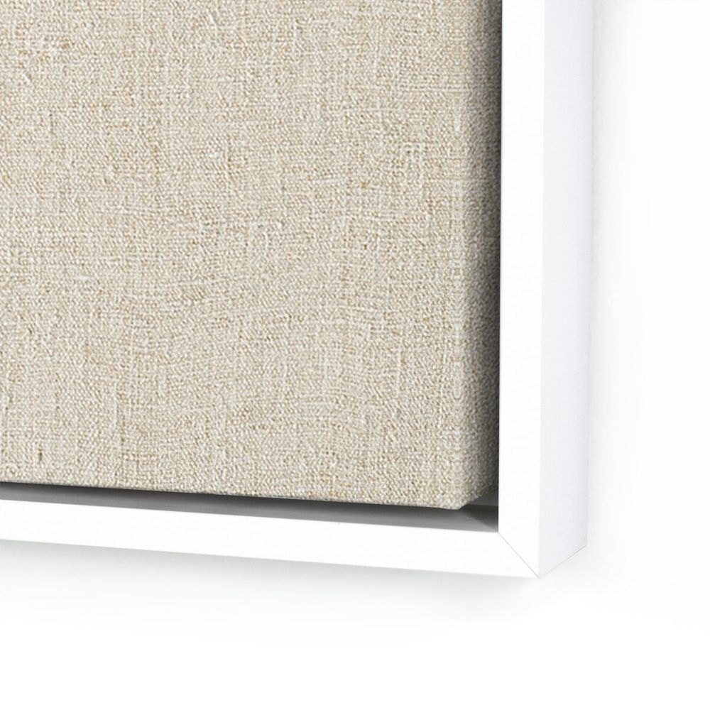 Wall Art Beige No. 1 By Karen Covey - 24"X24" - White Maple Floater