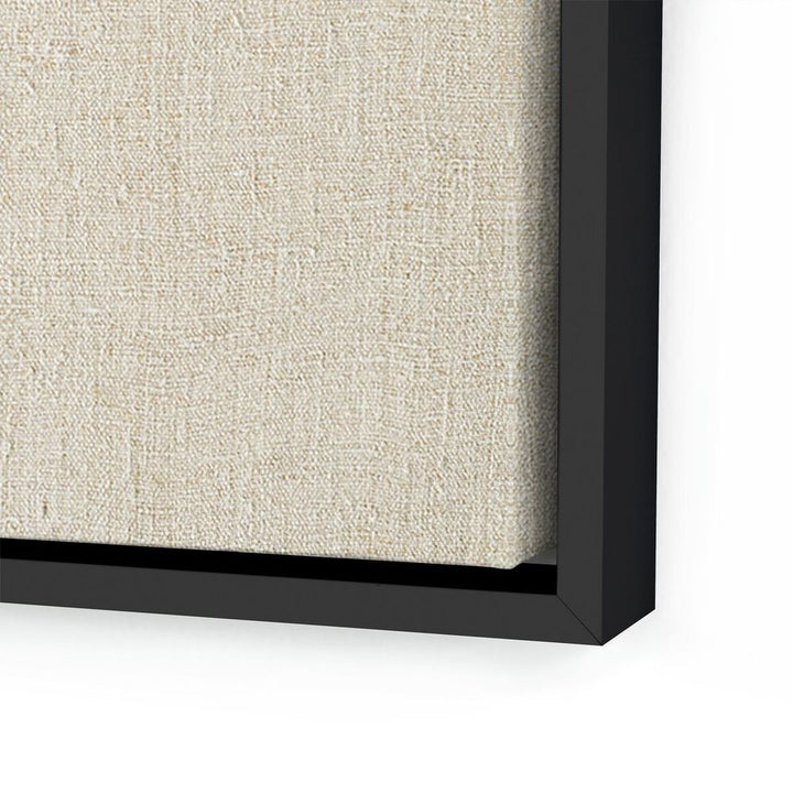Wall Art Beige No. 1 By Karen Covey - 32"X32" - Black Maple Floater