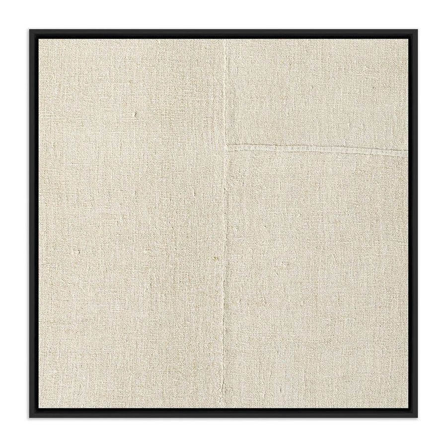 Wall Art Beige No. 1 By Karen Covey - 40"X40" - Black Maple Floater