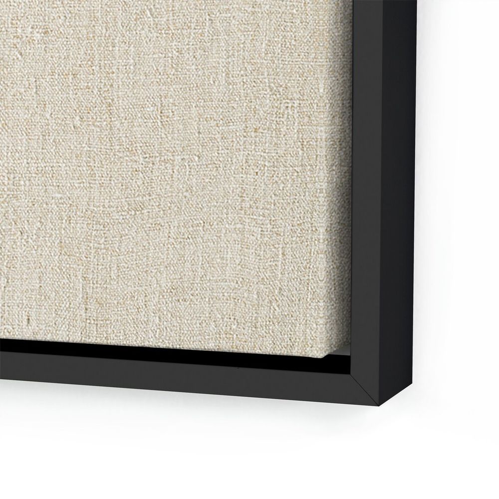 Wall Art Beige No. 1 By Karen Covey - 48"X48" - Black Maple Floater