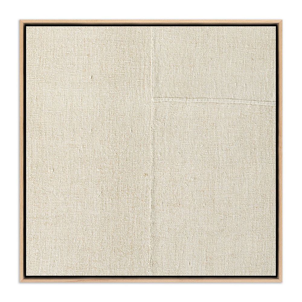 Wall Art Beige No. 1 By Karen Covey - 48"X48" - White Oak Floater