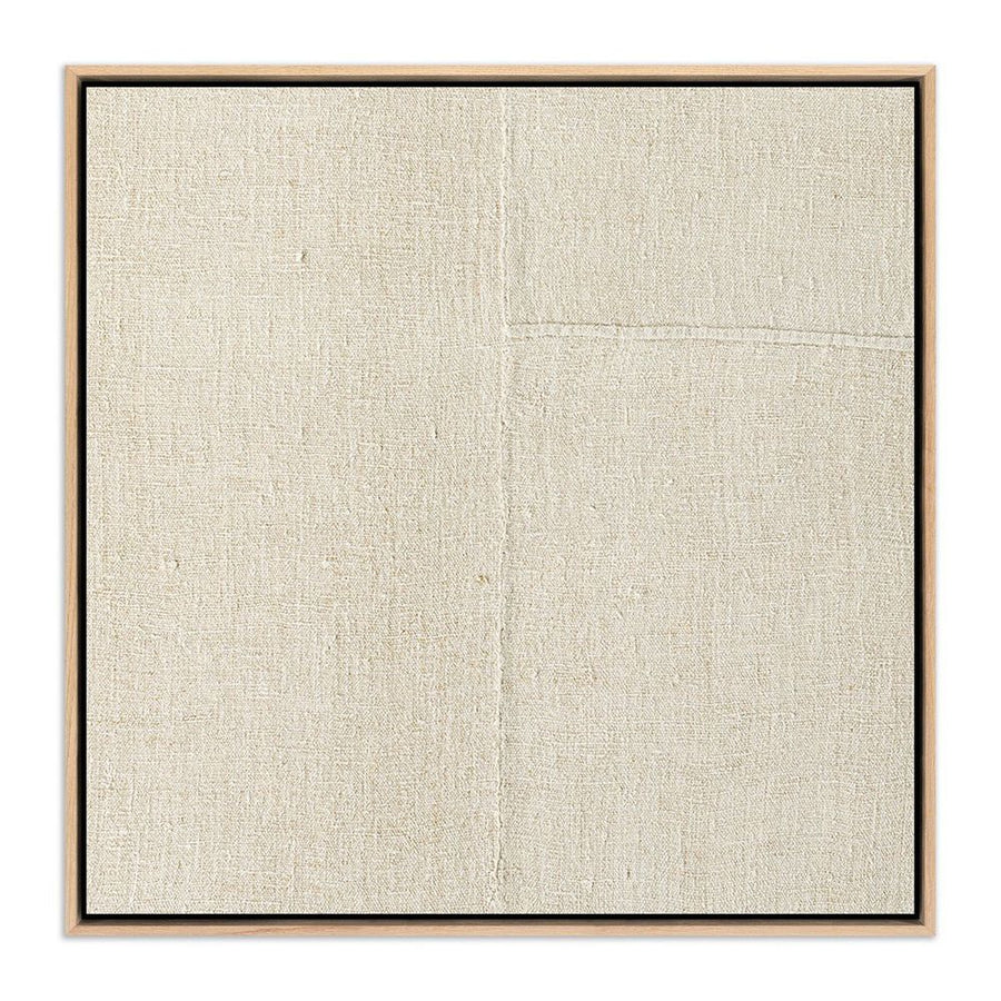 Wall Art Beige No. 1 By Karen Covey - 32"X32" - White Oak Floater