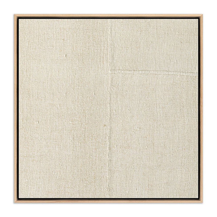 Wall Art Beige No. 1 By Karen Covey - 40"X40" - White Oak Floater