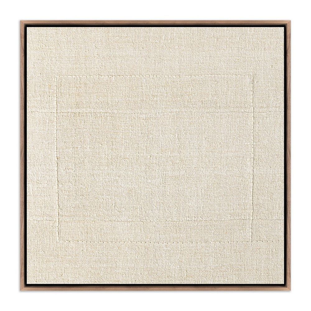 Wall Art Boxed In By Karen Covey - 24"X24" - Rustic Walnut Floater