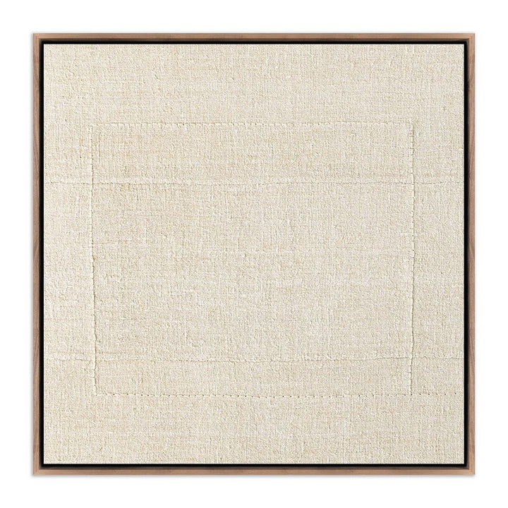 Wall Art Boxed In By Karen Covey - 48"X48" - Rustic Walnut Floater