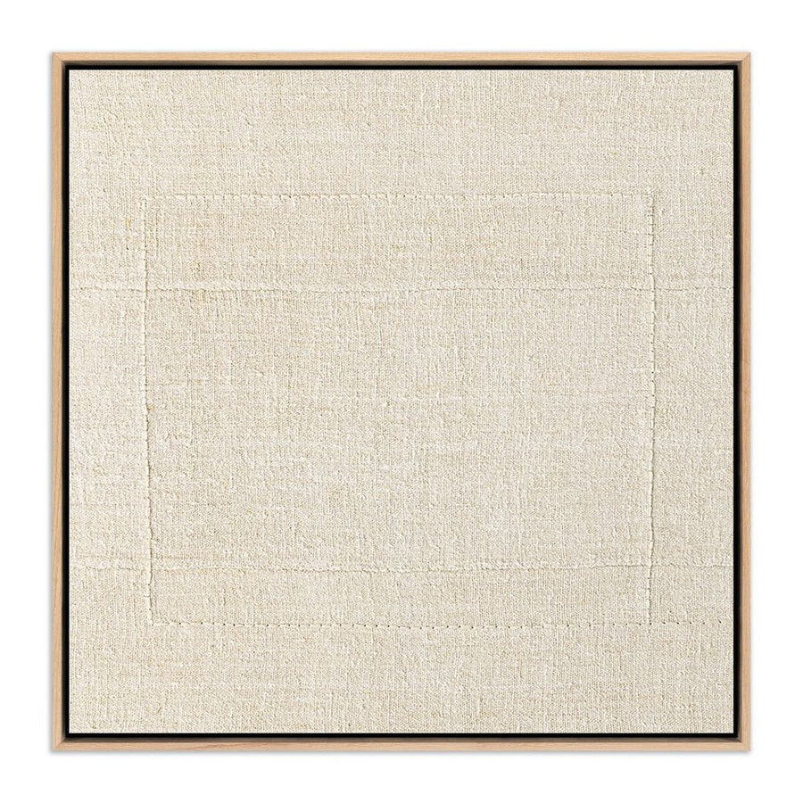 Wall Art Boxed In By Karen Covey - 32"X32" - White Oak Floater
