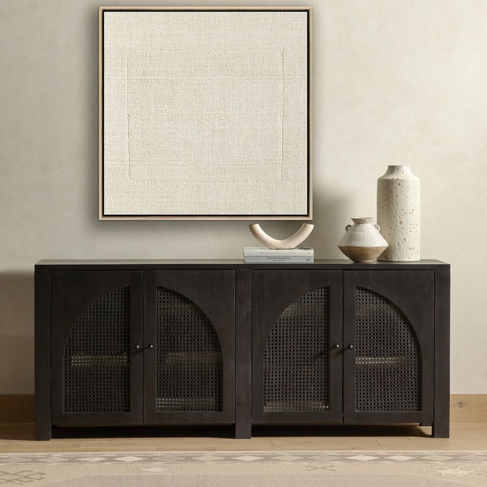 Wall Art Boxed In By Karen Covey - 40"X40" - White Oak Floater