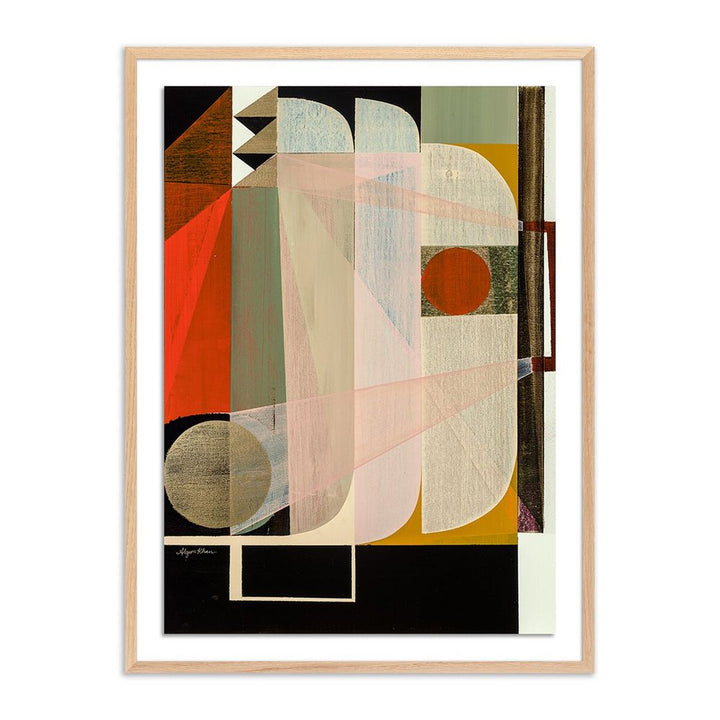 Wall Art Trajectory By Alyson Khan - 30"X40" - White Oak