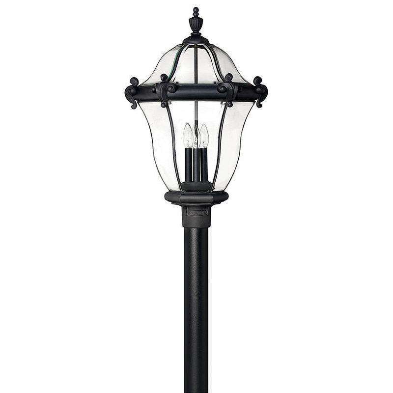 Outdoor San Clemente - Extra Large Post Top or Pier Mount Lantern-Hinkley Lighting-HINKLEY-2447MB-Outdoor Post LanternsMuseum Black-2-France and Son
