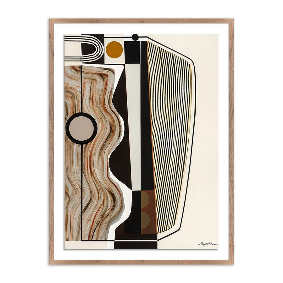 Wall Art Mining Operation By Alyson Khan - 18"X24" - Rustic Walnut