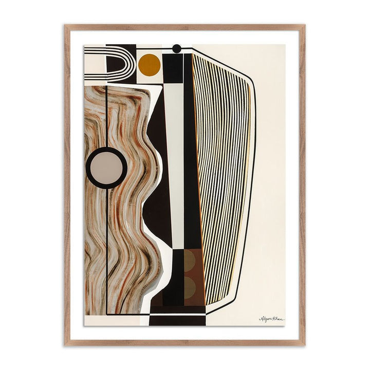 Wall Art Mining Operation By Alyson Khan - 30"X40" - Rustic Walnut