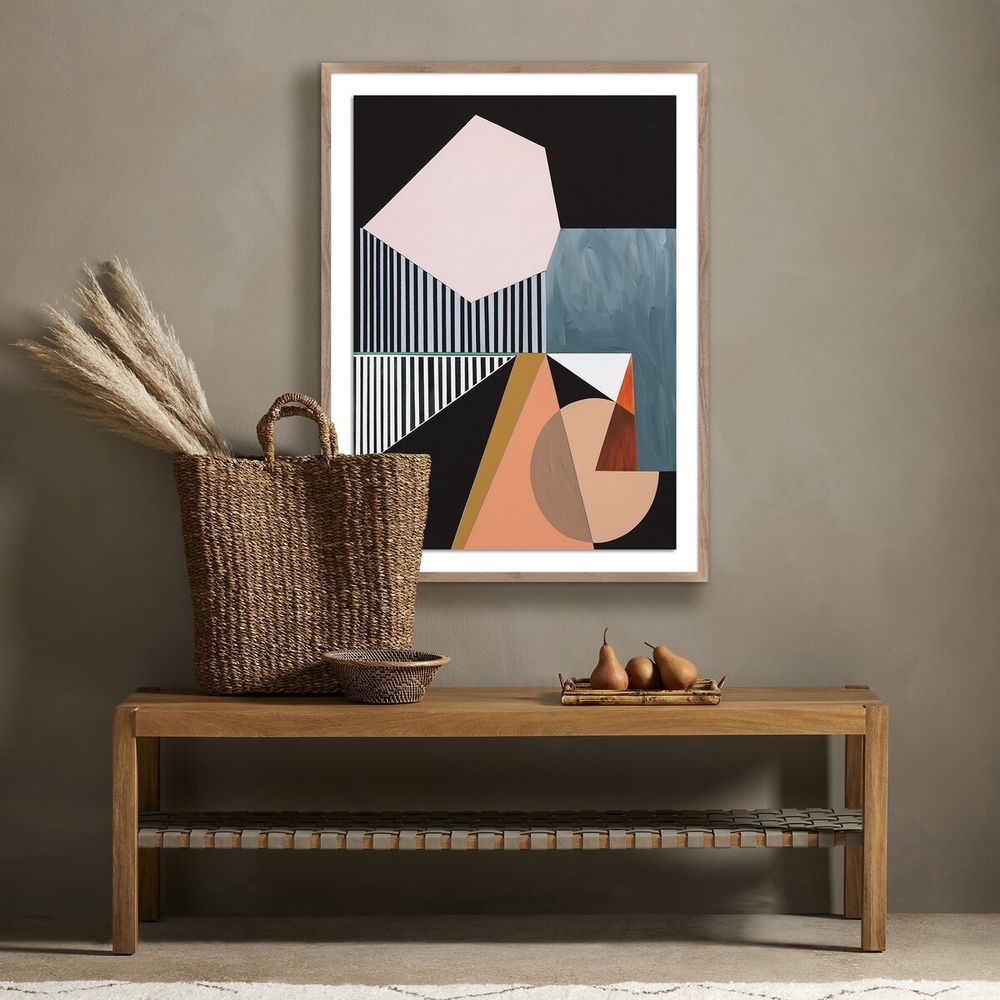 Wall Art Meta Stable By Alyson Khan - 30"X40" - Rustic Walnut