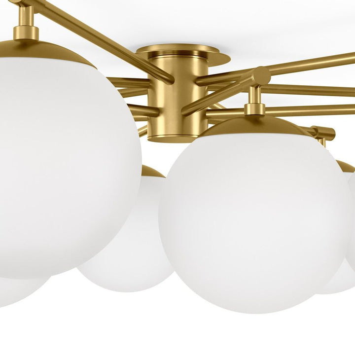 Oscar Round Chandelier - Burnished Brass