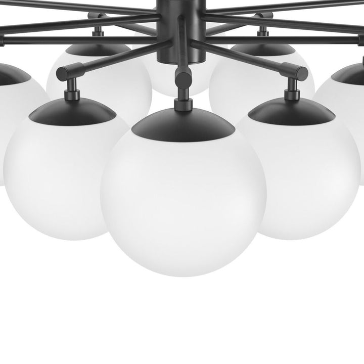 Oscar Round Chandelier - Black Gunmetal